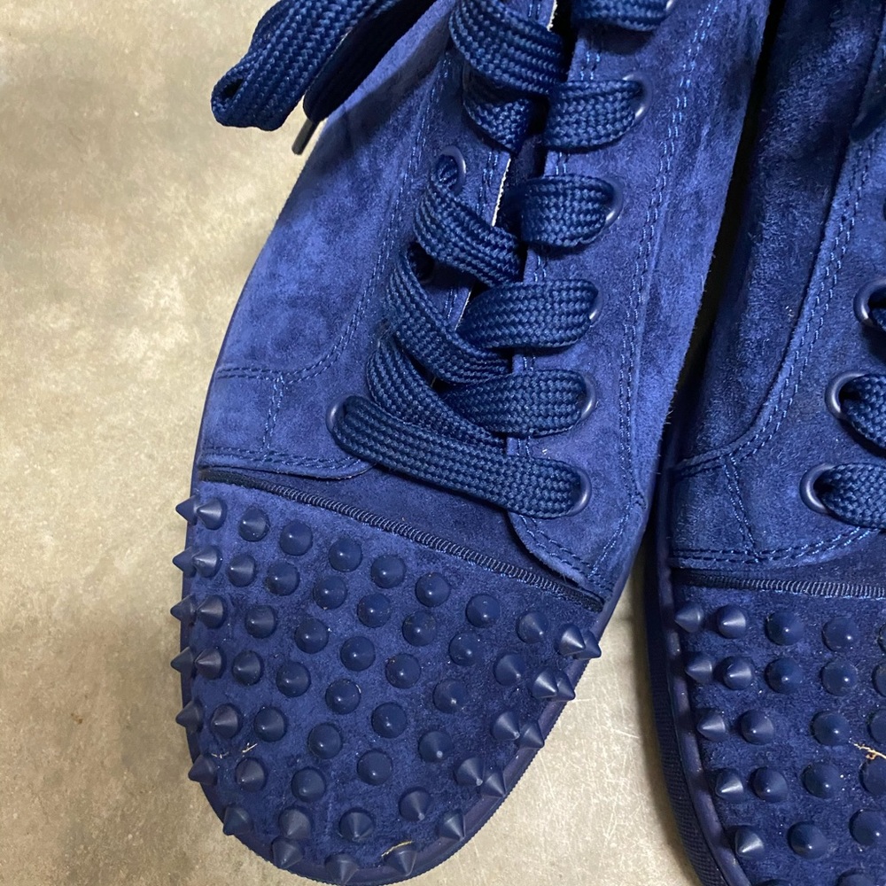 Christian Louboutin suede studded sneaker